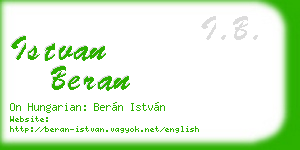 istvan beran business card