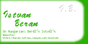 istvan beran business card